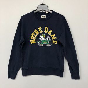 Vintage Notre Dame University Fighting Irish Mascot Sweatshirt Men Small B187 4C